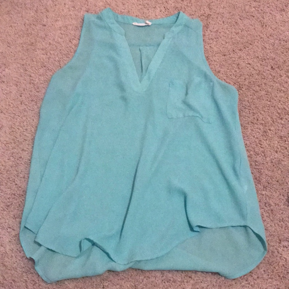 Light turquoise sheer tank